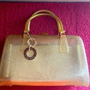 NWOT Gold/ Brown “Sapsucker” Jelly Satchel